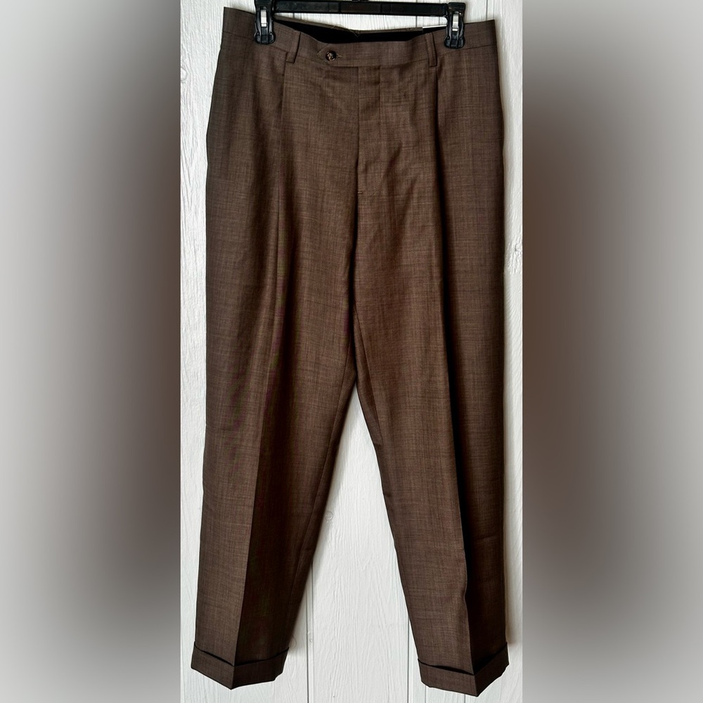 NWT. Axcess Brown Tan Wool Trousers
